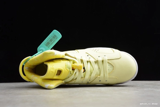 Rep 6 Retro (GS) Floral Jordan Yellow Dynamic Air 543390-800 0807